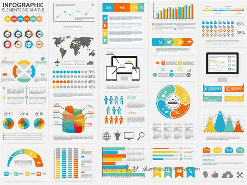 A0224矢量AI设计素材 大数据可视化信息图表infographic元素+png - 图3