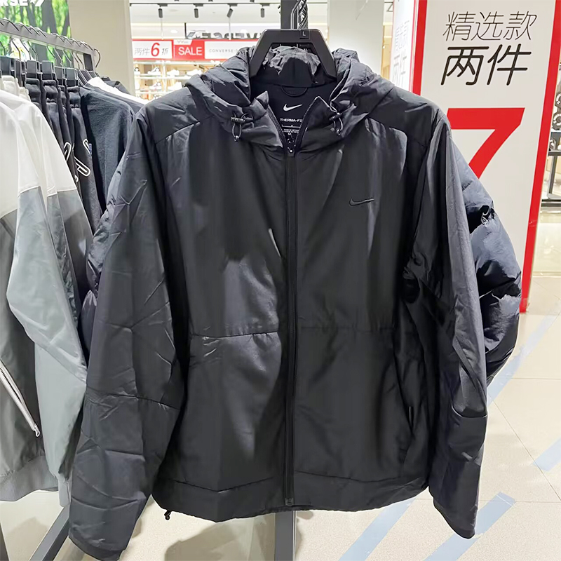 正品Nike/耐克男运动服休闲连帽保暖防风夹克棉服外套FB7545-010