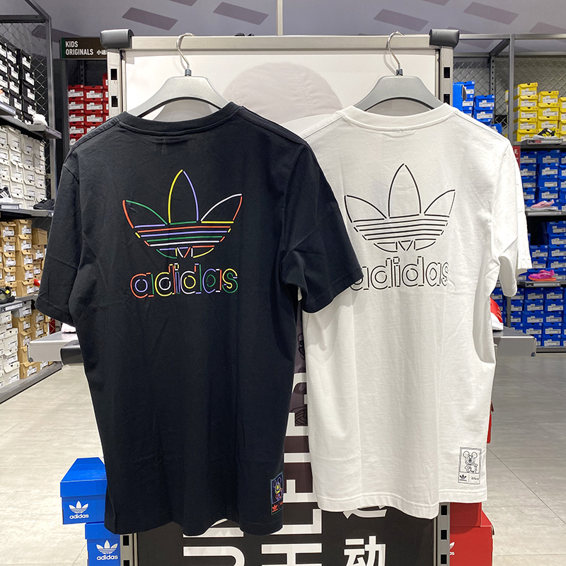 正品Adidas/阿迪达斯三叶草短袖男子运动休闲T恤HD0827 HF4932-图0