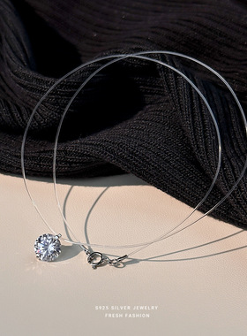 925纯银人鱼之泪项链轻奢