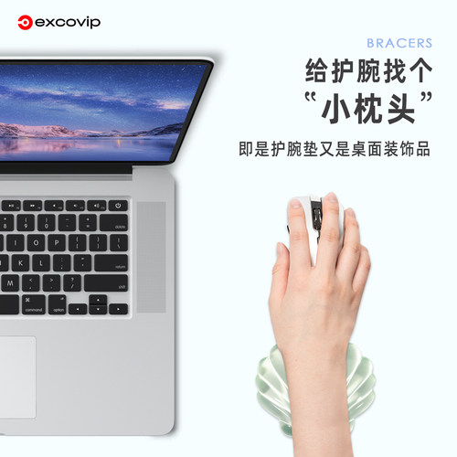 水晶贝壳鼠标垫手腕垫硅胶腕托可爱卡通护腕电脑键盘手垫腕 - 图3