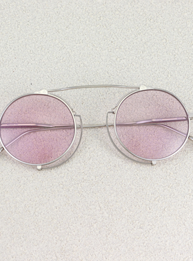 日本MATSUDA浅色超轻圆框太阳镜