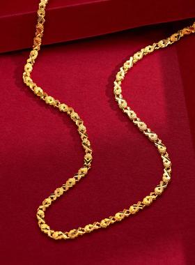 小金鱼黄金色项链女款