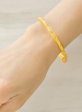 18K黄金满天星开口手镯