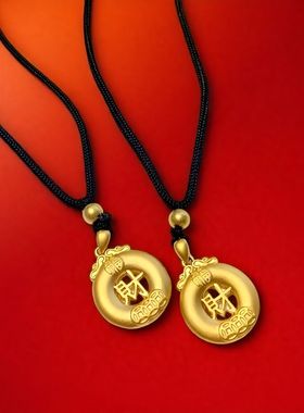 简约黑色新中式时尚百搭18K女款