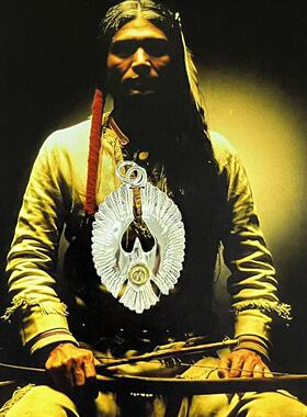 吊坠925银 NO114精工手作展翅老鹰吊坠印第安小众风格菊地健飞鹰