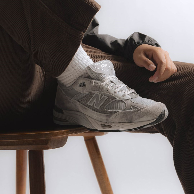 New Balance M 991 PRT 灰色 防滑耐磨 透气跑步鞋 英产 M991PRT - 图0