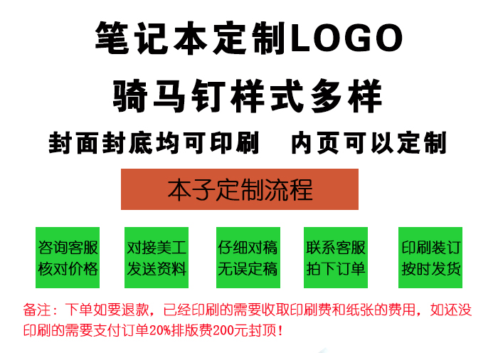 A5本子B5定制LOGO印刷32K笔记本记事本封面广告商务16K学生培训本 - 图1