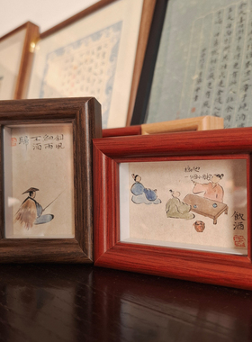 3寸国画人物画桌面摆台