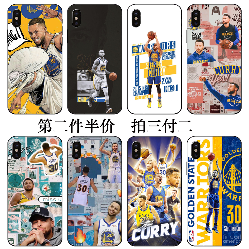 NBA斯蒂芬Curry同款库里手机壳适用小米8/9黑鲨23pro/helo红米k20 - 图0