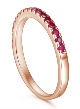 小红书新年冬季爆款红宝石锆石戒指轻奢小众感排戒指环饰品女