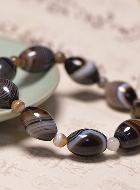缠丝玛瑙勒子手链天眼天珠天然