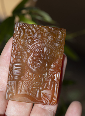 不动明王。大黑天吊坠