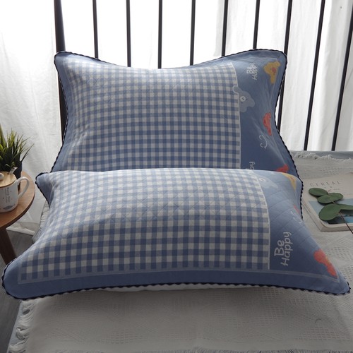 清仓全棉纱布枕套一对装纯棉加大加厚家用柔软透气成人枕头芯套 - 图1