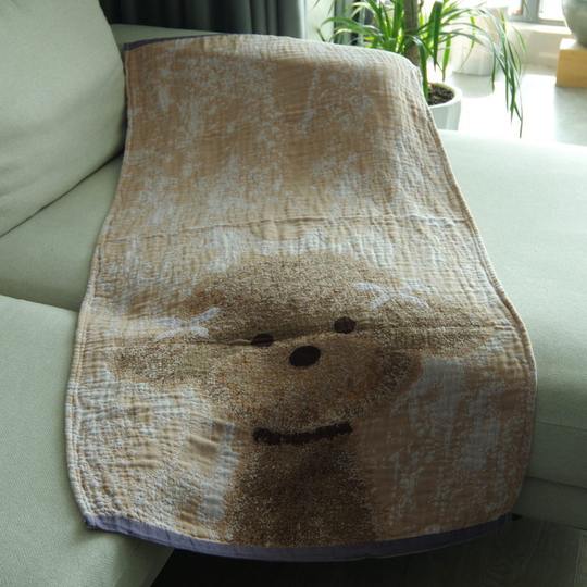 Pure cotton gauze bath towel cute cartoon multifunctional blanket summer blanket sofa towel car blanket 80*160cm