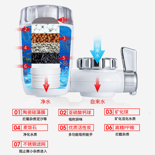 jn18龙头滤水器滤芯净恩陶瓷滤芯原装净水器滤心硅藻泥活性炭复合-图1