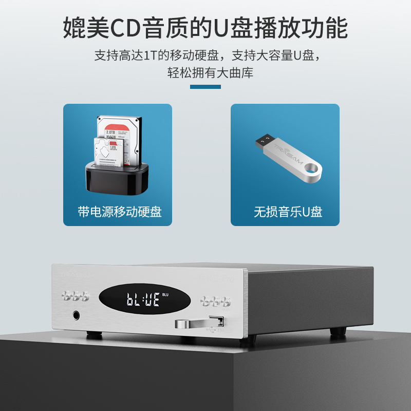 trasam/全想 DAC2Pro解码器HiFi发烧U盘播放器数字转盘无损高保真 - 图0