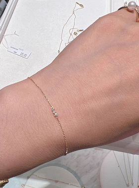 s925银迷你小水滴联排手链女