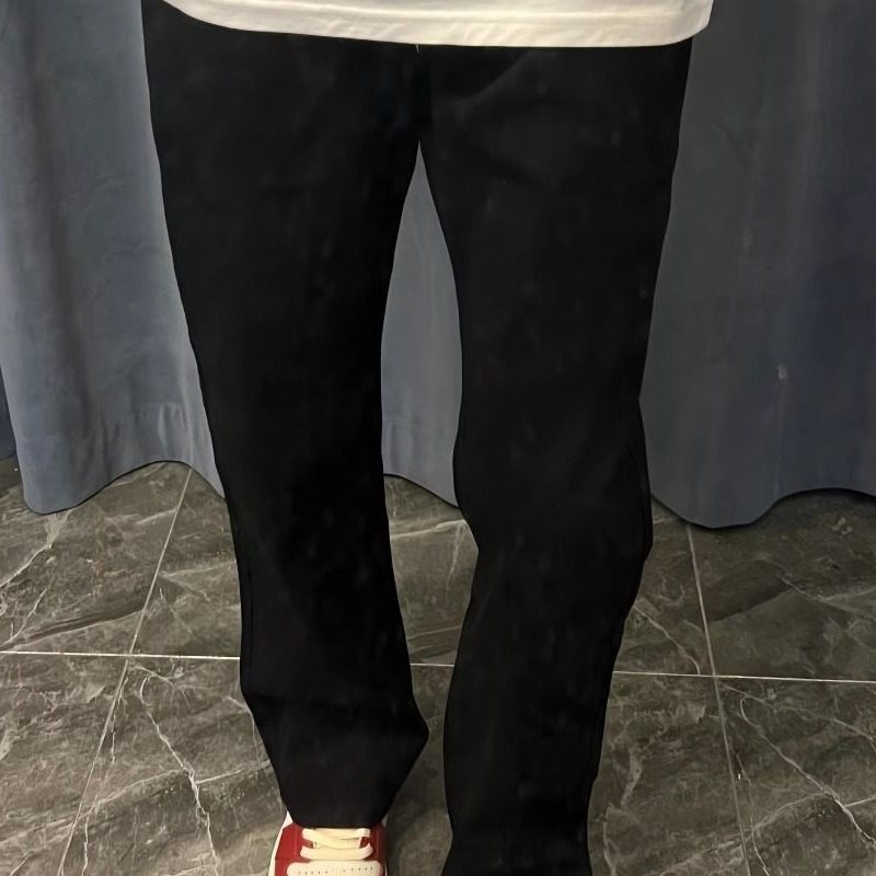 中大童美式高街百搭显瘦牛仔裤休闲潮ins直筒黑色烟灰色裤子男女,淘宝优惠券,粉丝福利购,淘宝优惠卷