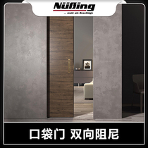 Germanys Newsom Germany NUSSING pocket door free-check-out two-way damping hanging wheel suspension wheel track can be removed