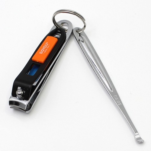 博友中号指甲剪创意便携式挖耳勺套装平口指甲刀个性指甲钳修甲 - 图3