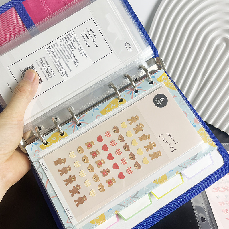 RINGNOTE卡册A6手账素材收纳袋便签票据收纳册贴纸钱币活页小卡册,淘宝优惠券,粉丝福利购,淘宝优惠卷