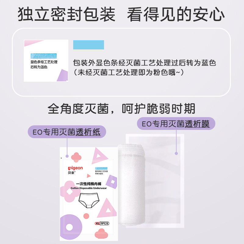 一次性纯棉灭菌内裤女月子孕妇产妇产后旅行日抛贝亲官方旗舰店