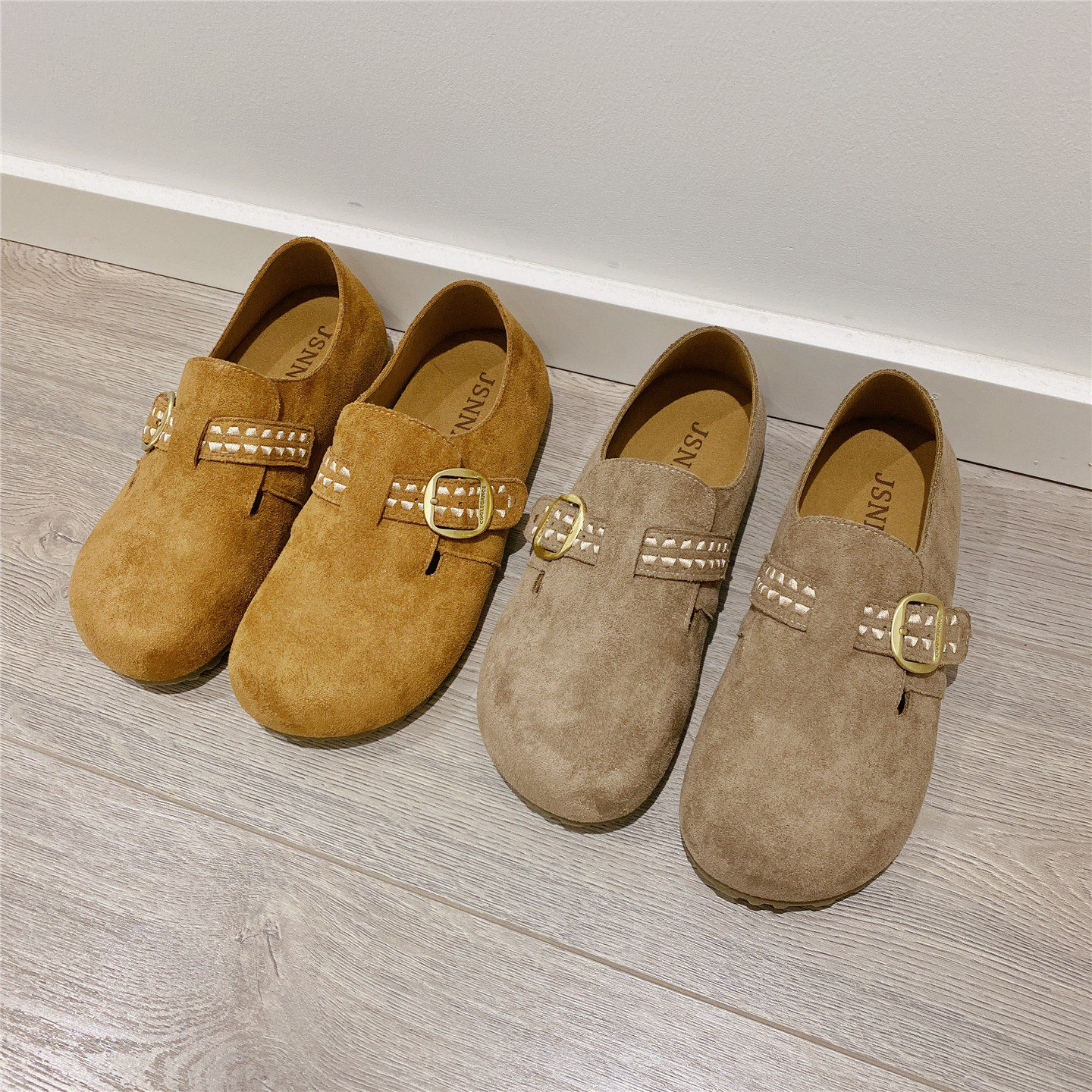 勃肯鞋内增高复古英伦风百搭单鞋女乐福鞋2026春季新款豆豆鞋女鞋,淘宝优惠券,粉丝福利购,淘宝优惠卷