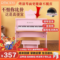 Meritless Renopia Piano 37 Key Children Piano Baby Xylem Girl Toy Electronic Violin Birthday Present