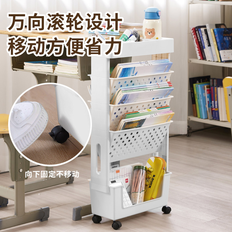 书桌收纳置物架书桌旁小书架可移动儿童学生教室课桌旁桌边放书挂书袋书籍书本收纳神器侧边书立架高中生专用,淘宝优惠券,粉丝福利购,淘宝优惠卷