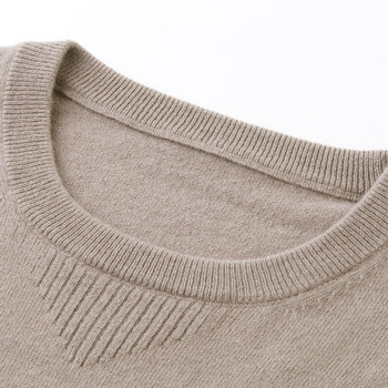 Notting Cashmere Sweater Men's Round Neck Light Coffee Autumn New Business Slim Premium Autumn and Winter Men's Sweater