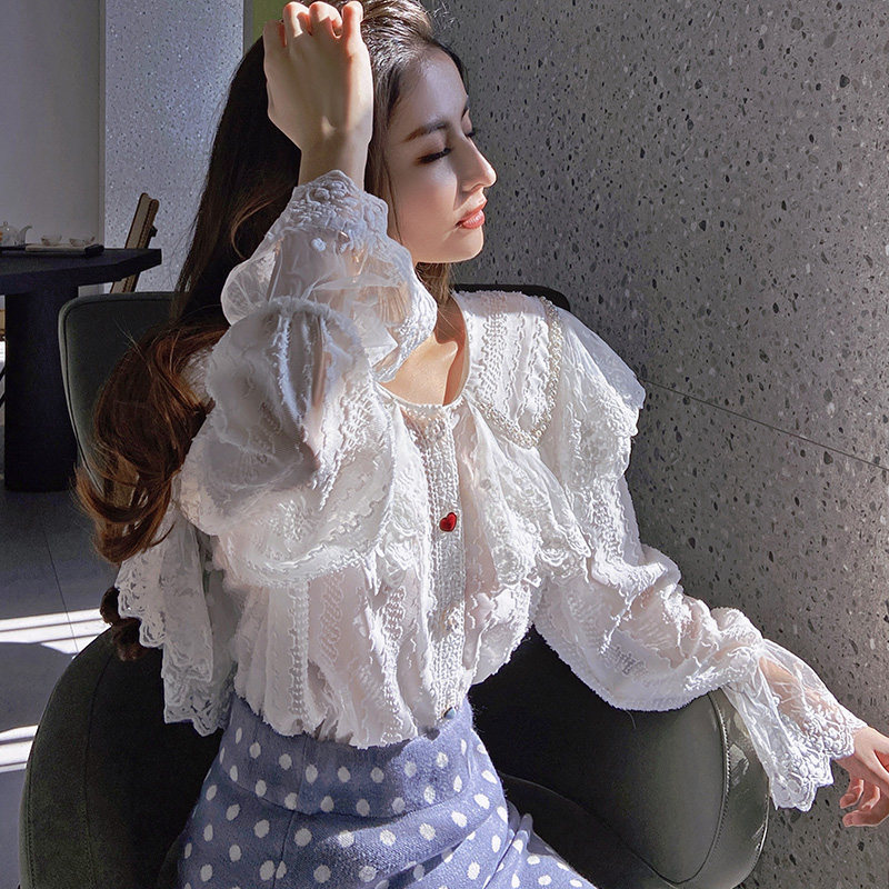 粉红大布娃娃2022新款甜美减龄衬衫 粉红大布娃娃衬衫