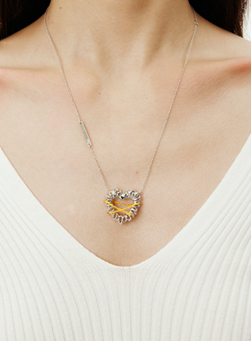 纯银爱心锁链原创小众项链礼品