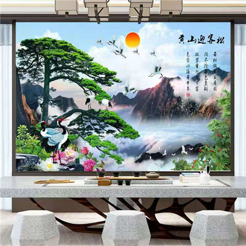 瓷砖背景墙 山水客厅电视背景墙砖3D雕刻风景户外墙壁画 流水生财,淘宝优惠券,粉丝福利购,淘宝优惠卷