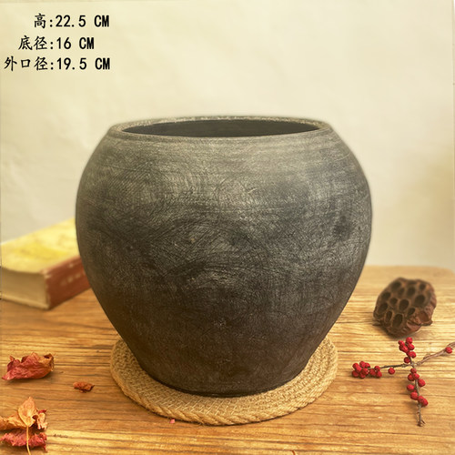 红陶帝古罗马橄榄枝浮雕陶土欧式风格多肉绿植透气透水特惠粗陶盆 - 图0