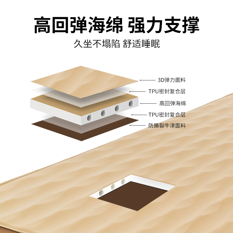 KingCamp自动充气垫户外加厚奶酪床垫防潮垫便携露营充气床垫睡垫 - 图2