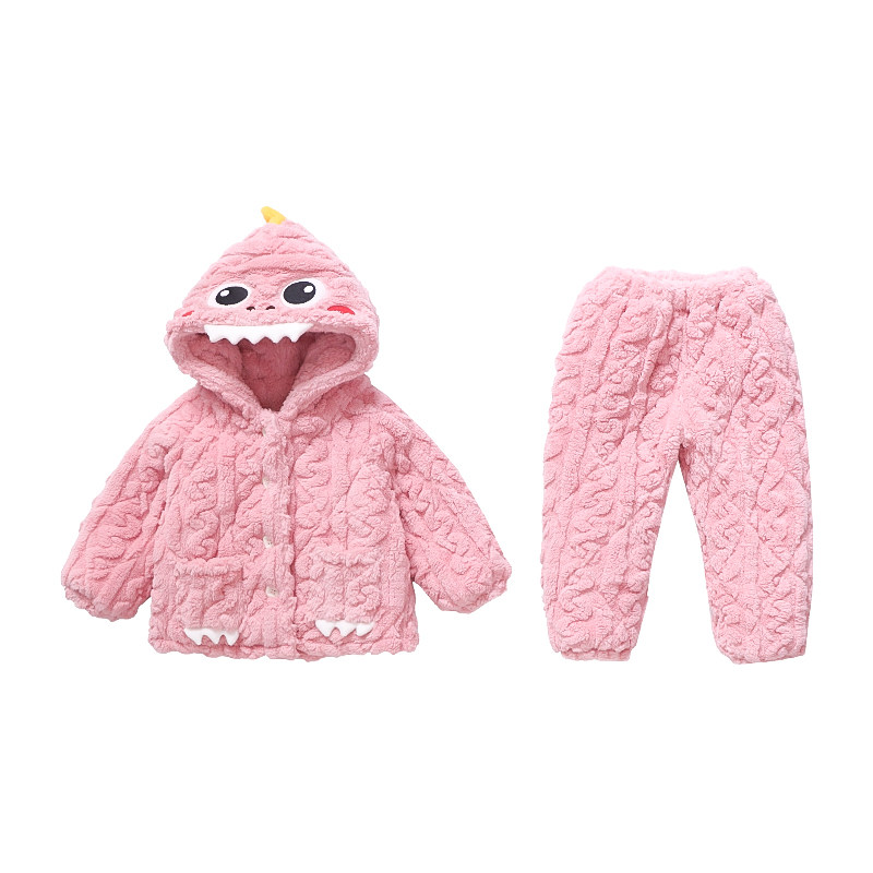 女童冬季加厚睡衣套装小童宝宝三层夹棉儿童冬款珊瑚绒加绒家居服,淘宝优惠券,粉丝福利购,淘宝优惠卷