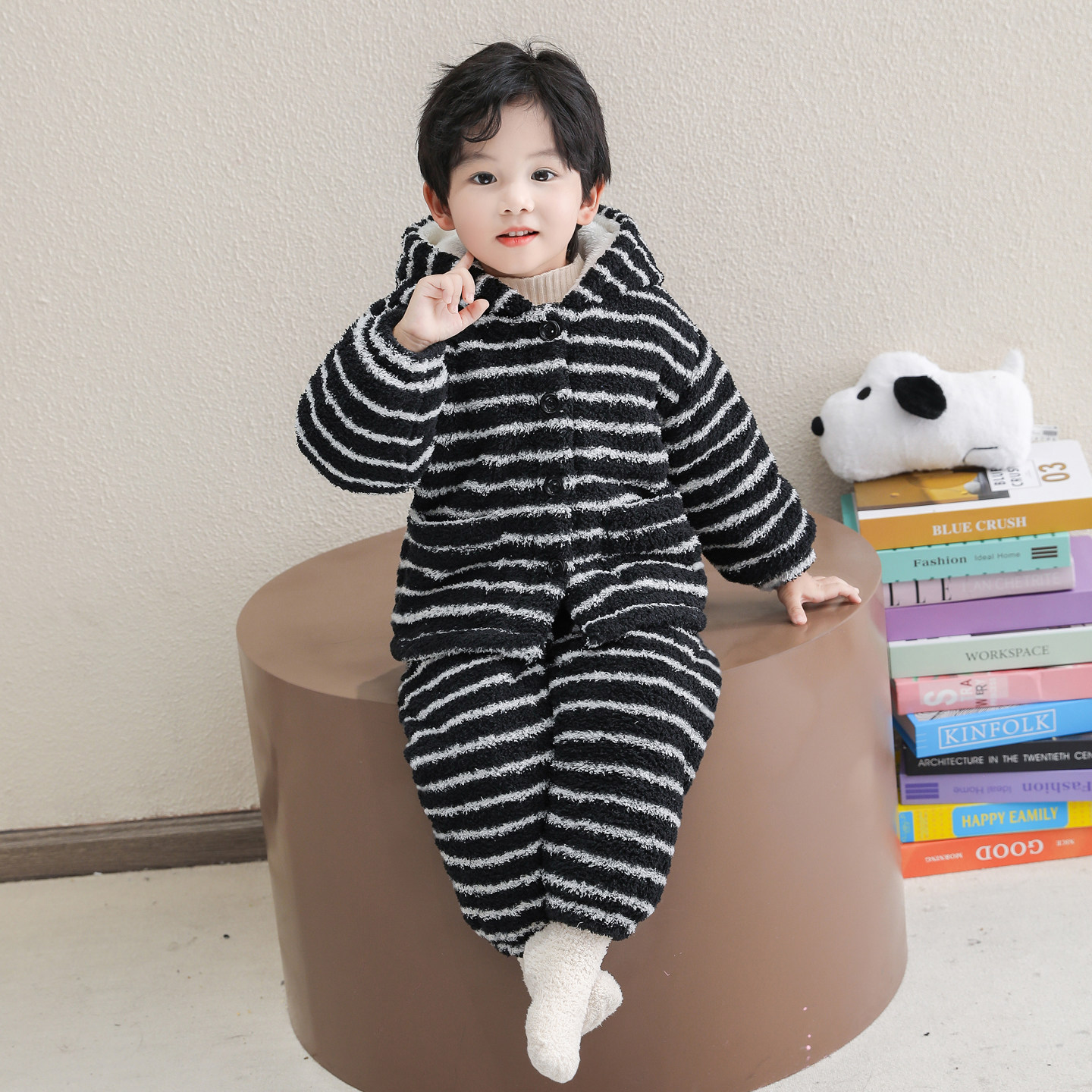 男童加绒睡衣冬季新款儿童珊瑚绒加厚保暖套装男宝宝法兰绒家居服,淘宝优惠券,粉丝福利购,淘宝优惠卷