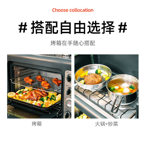 40L多功能户外野炊不锈钢燃气烤箱瓦斯燃气灶双头gas oven cooker - 图2