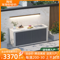 Marble Outdoor operating table outdoor lockers Home stone Handwashing table Courtyard Pool Table Basin Integrated Cabinet