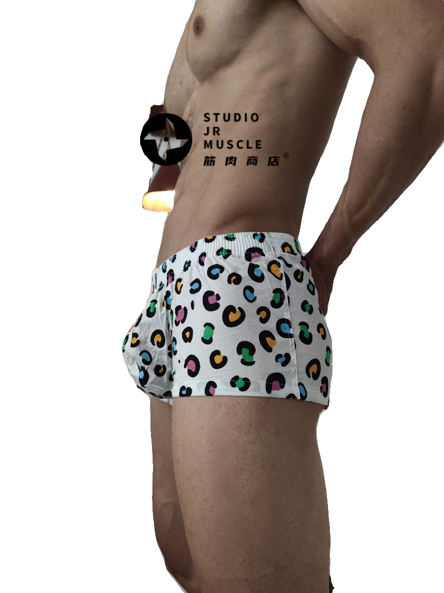 筋肉商店波仔男士内裤平角居家阿罗裤棉质四季款青年宽松四角短裤,淘宝优惠券,粉丝福利购,淘宝优惠卷