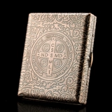 Новая Imco Aiku Brass Cigarette Box 20 Pack Creative 6-сайд-гравюра и травление мужской подарок сигарет Ultra Thin Personaly