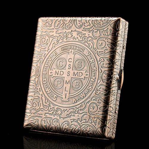 Новая Imco Aiku Brass Cigarette Box 20 Pack Creative 6-сайд-гравюра и травление мужской подарок сигарет Ultra Thin Personaly