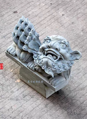 石雕牌扁狮雕刻动物装饰石狮子摆件景观摆放门柱狮寺庙浮雕创意狮
