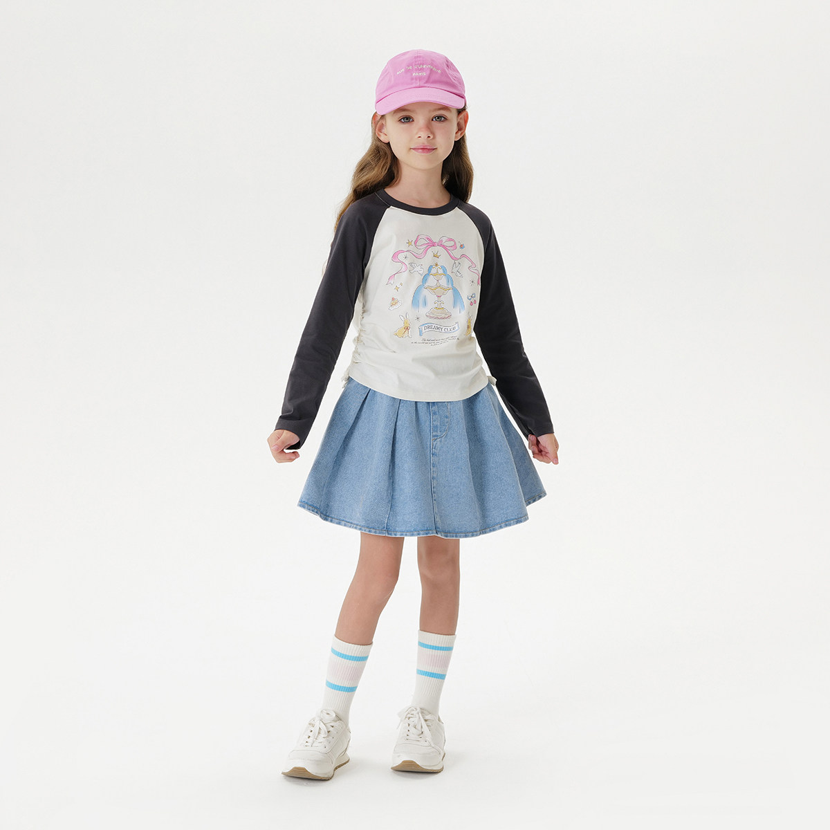 【所有女生直播间】马克珍妮户外露营男童纯棉假两件T恤 宝宝上衣