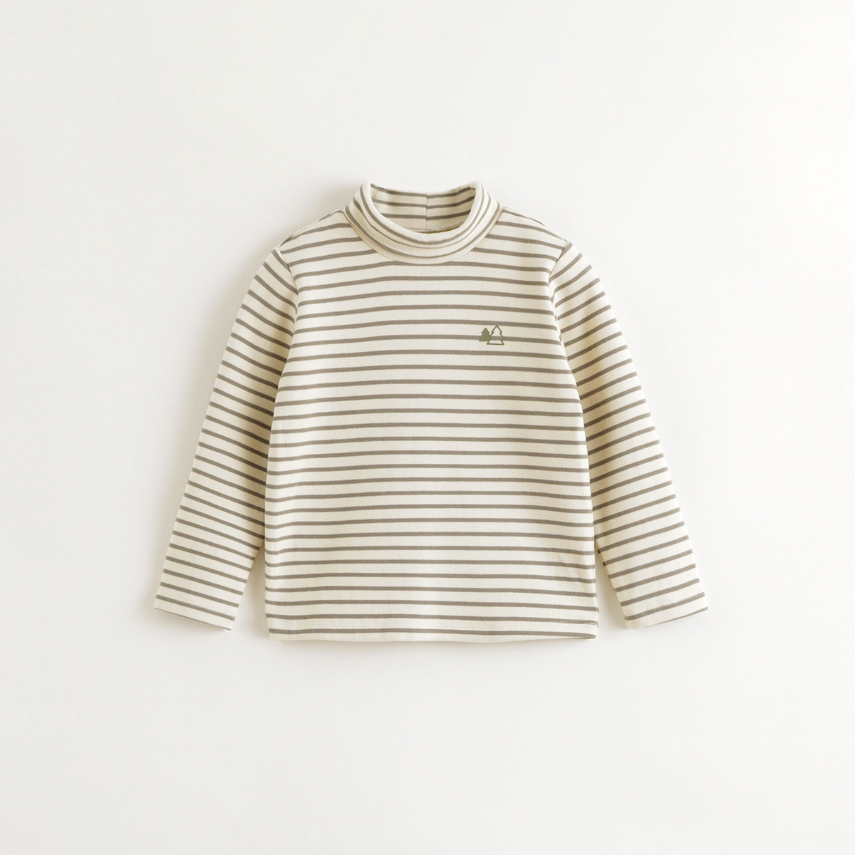 马克珍妮男女童山系条纹高领打底衫T恤 儿童长袖上衣春秋款241627,淘宝优惠券,粉丝福利购,淘宝优惠卷