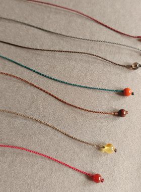 大米多家定制多色超细红绳精致手工编织素绳可穿珠