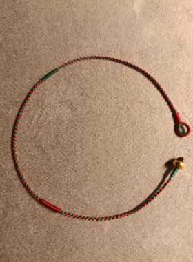 博君一肖金算盘珠手工编织手绳手链超细绳编红绳红黄绿