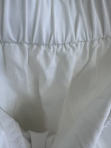 蕾丝拼接半身裙女春夏松紧腰中长款垂坠感显瘦百搭纯色下装 - 图3