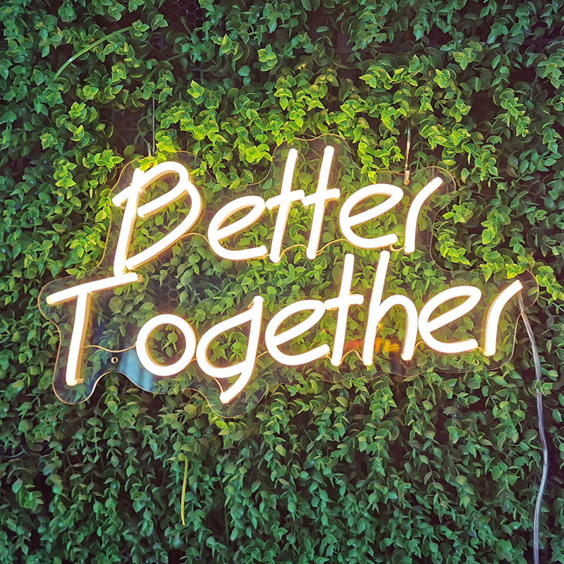 LED霓虹灯better together、will you marry me?婚礼表白创意灯 - 图1